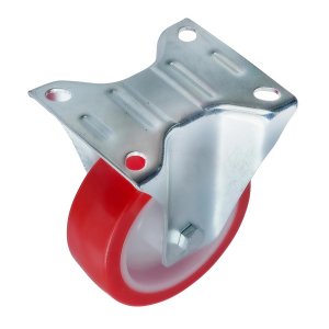 FPp 46 - Полиуретановое колесо 100 мм (площадка, неповорот, обод PP, двойной шарикоподш.)